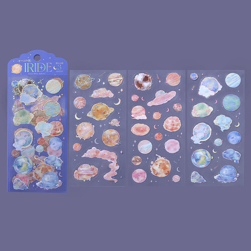 BGM IRIDE Planner Stickers Universe 3 sheets