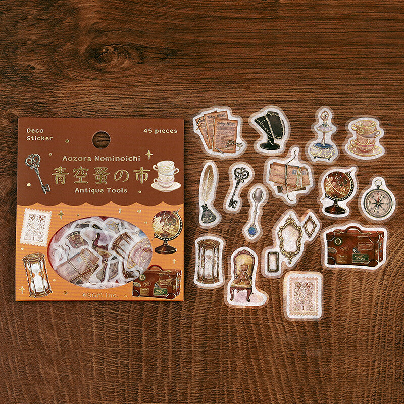 BGM Planner Stickers Aozora Nominoichi Antique Tools