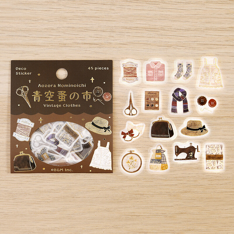 BGM Planner Stickers Aozora Nominoichi Vintage Clothes