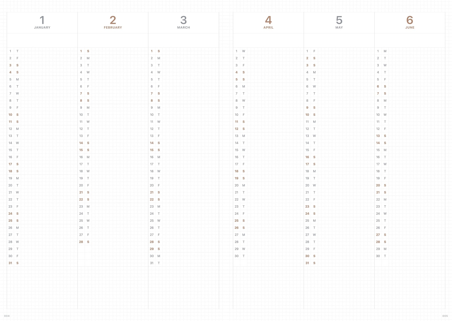 2026 MEDIUM WEEKS PLANNER B6