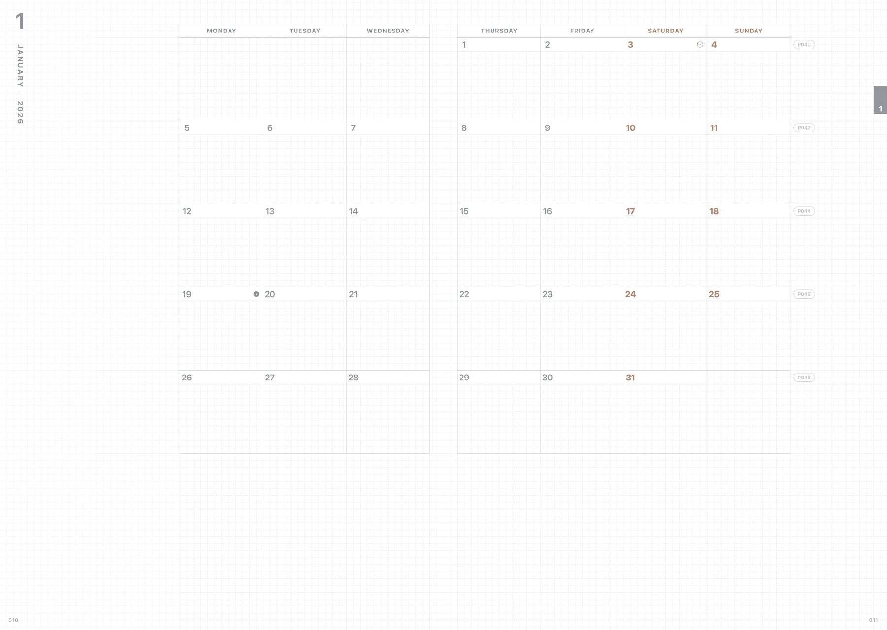 2026 MEDIUM WEEKS PLANNER B6