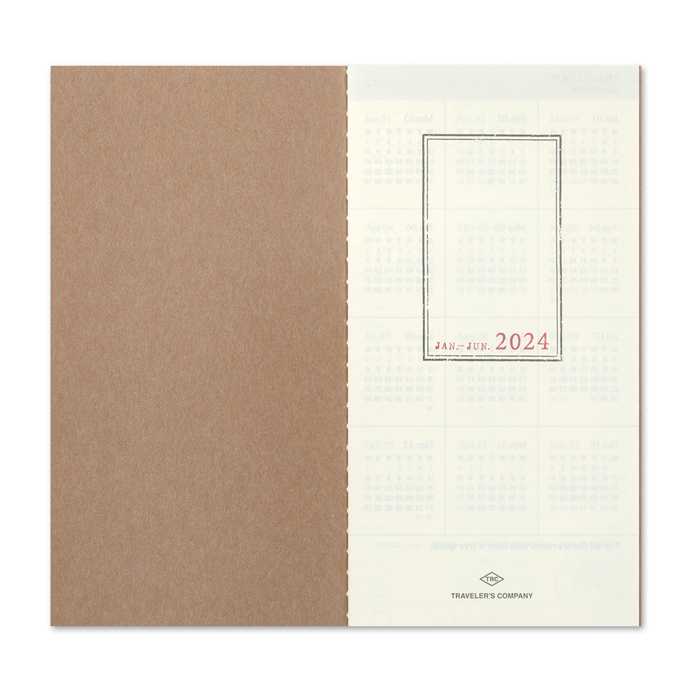 Traveler's Notebook 2024 Weekly Vertical Diary Regular Size