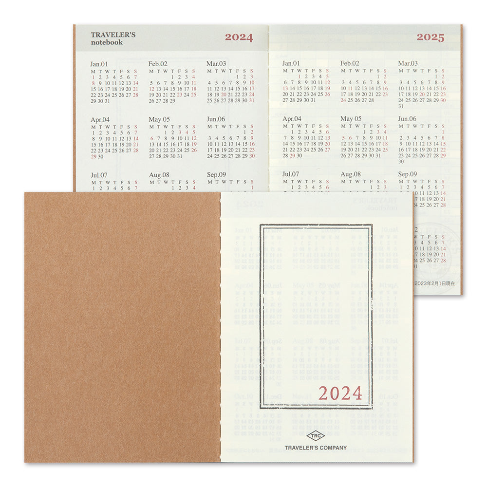 Traveler's Notebook 2024 Monthly Diary Passport Size