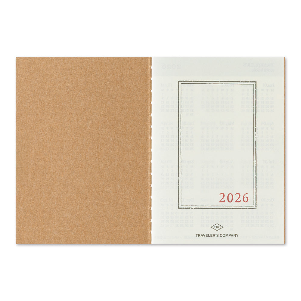 Traveler's Notebook 2026 Monthly Diary Passport Size