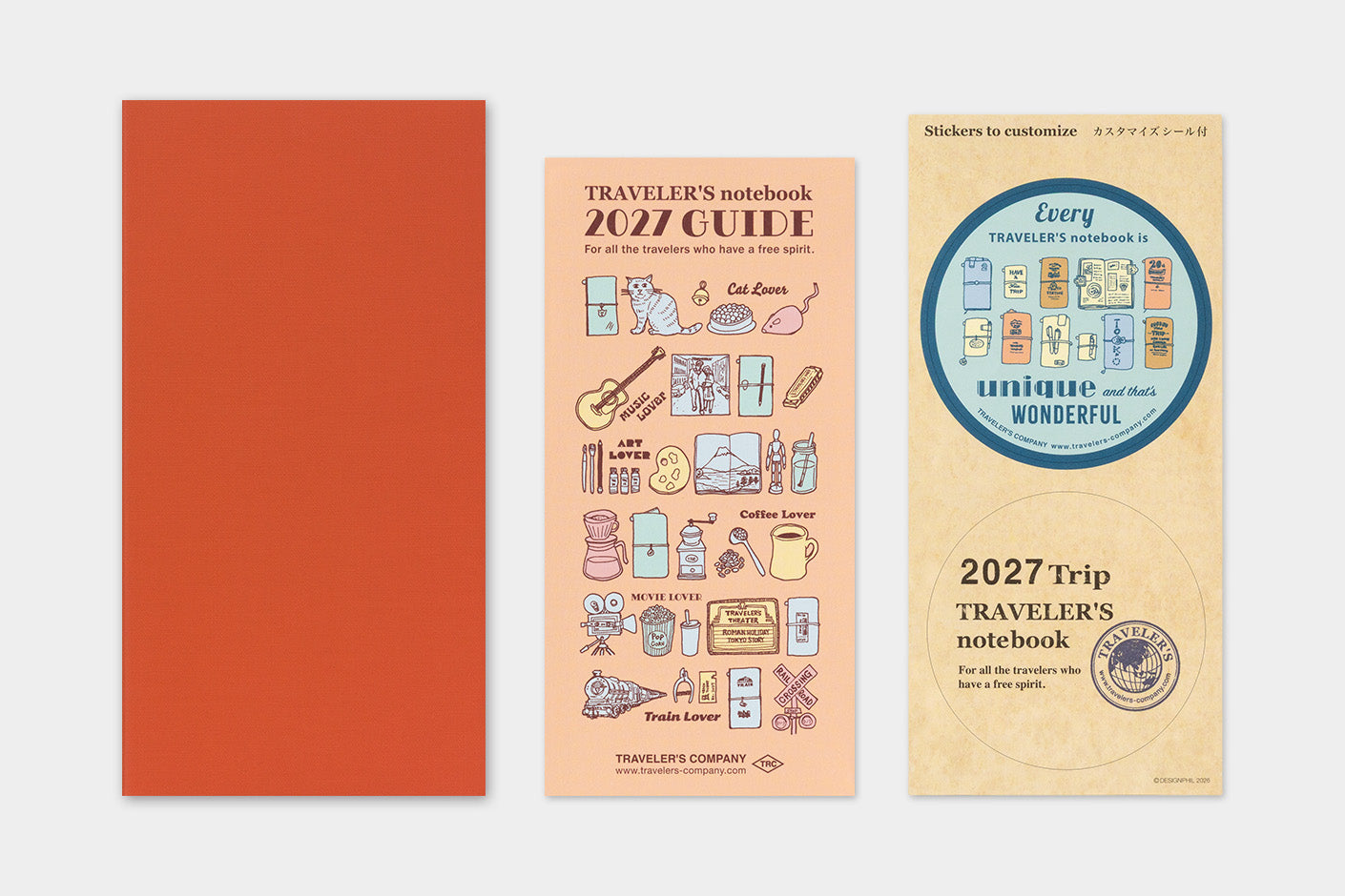 Traveler's Notebook 2027 Monthly Diary Regular Size