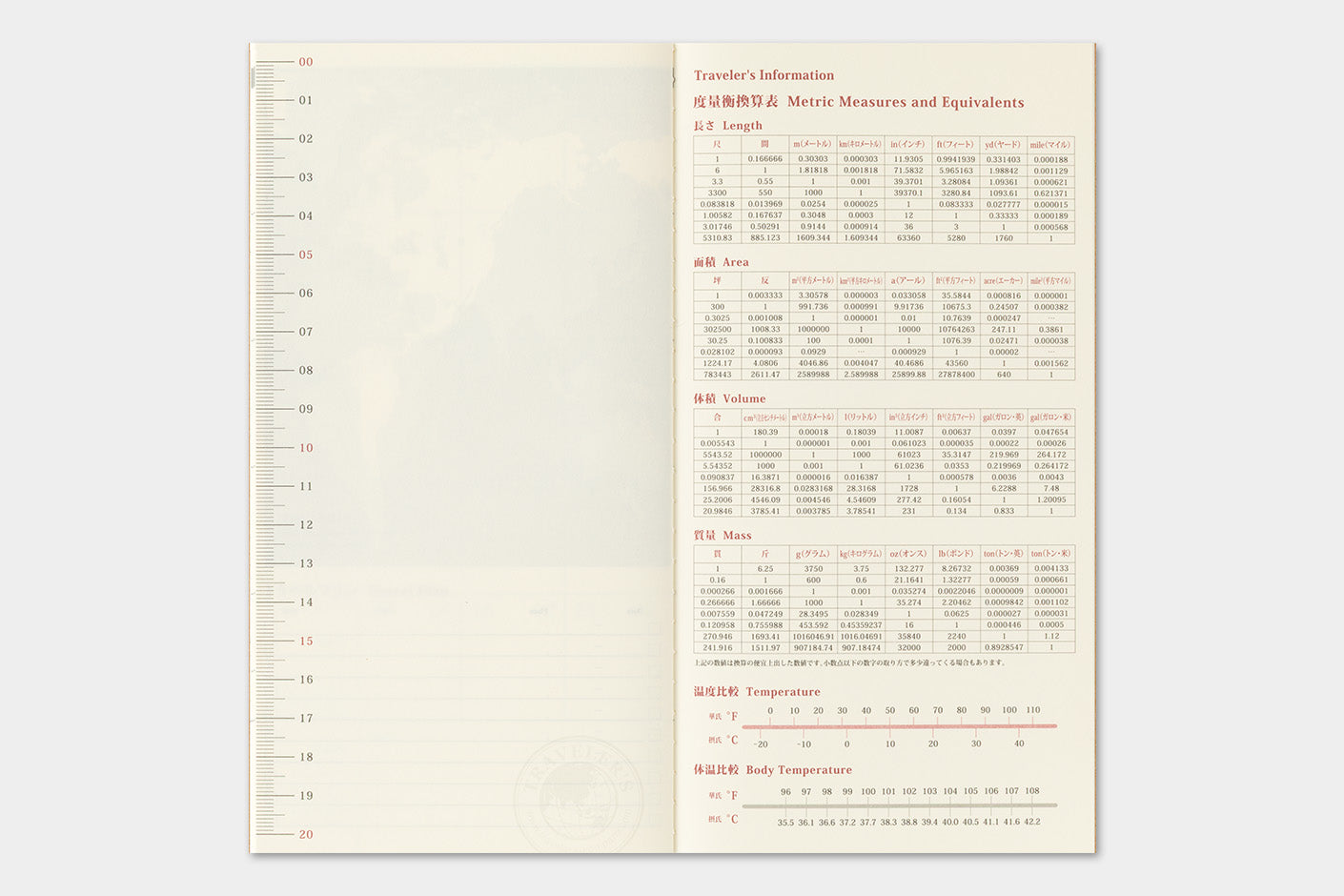 Traveler's Notebook 2027 Monthly Diary Regular Size