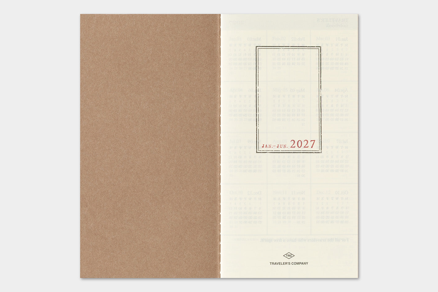 Traveler's Notebook 2027 Weekly + Memo Diary Regular Size