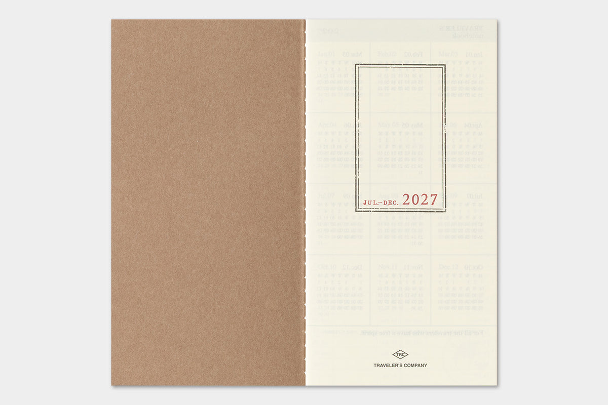Traveler's Notebook 2027 Weekly + Memo Diary Regular Size