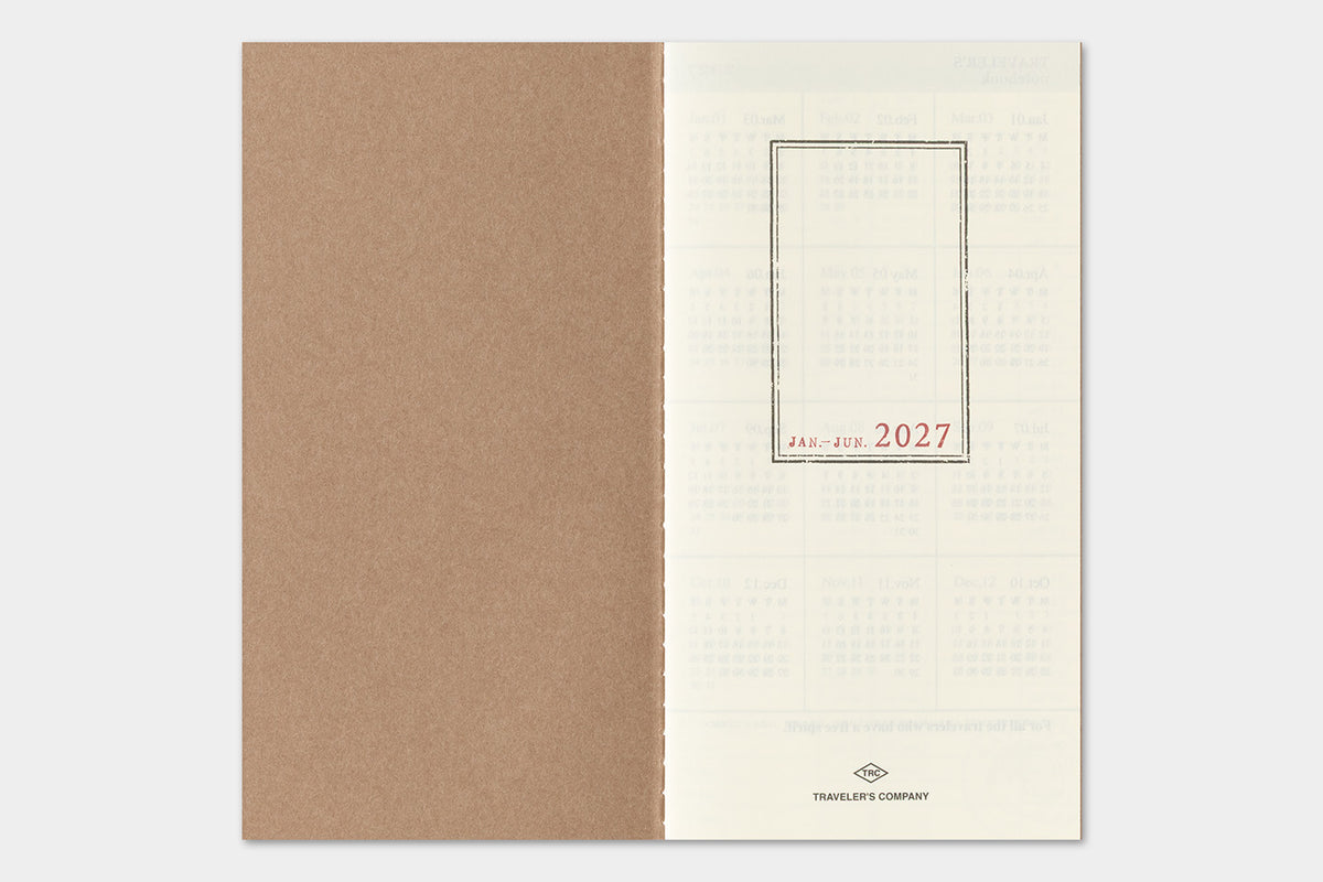 Traveler's Notebook 2027 Weekly Vertical Diary Regular Size