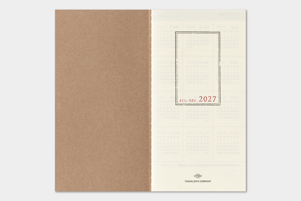 Traveler's Notebook 2027 Weekly Vertical Diary Regular Size