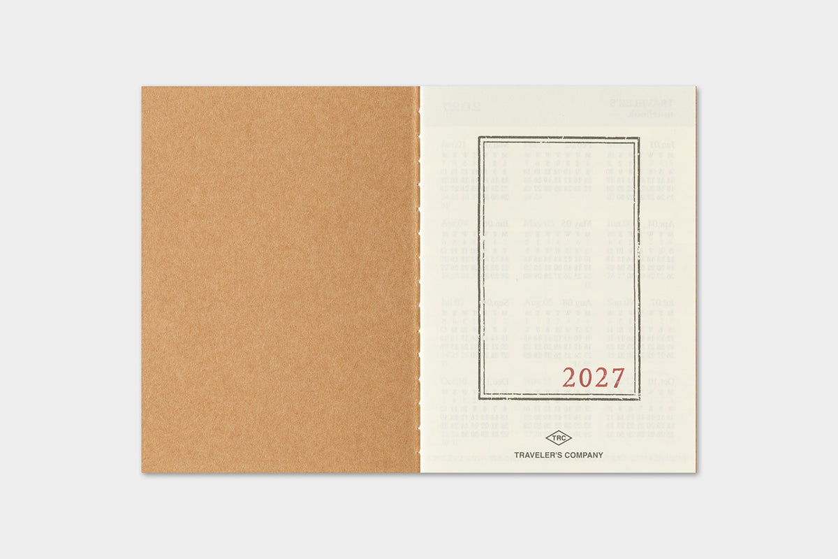 Traveler's Notebook 2027 Monthly Diary Passport Size