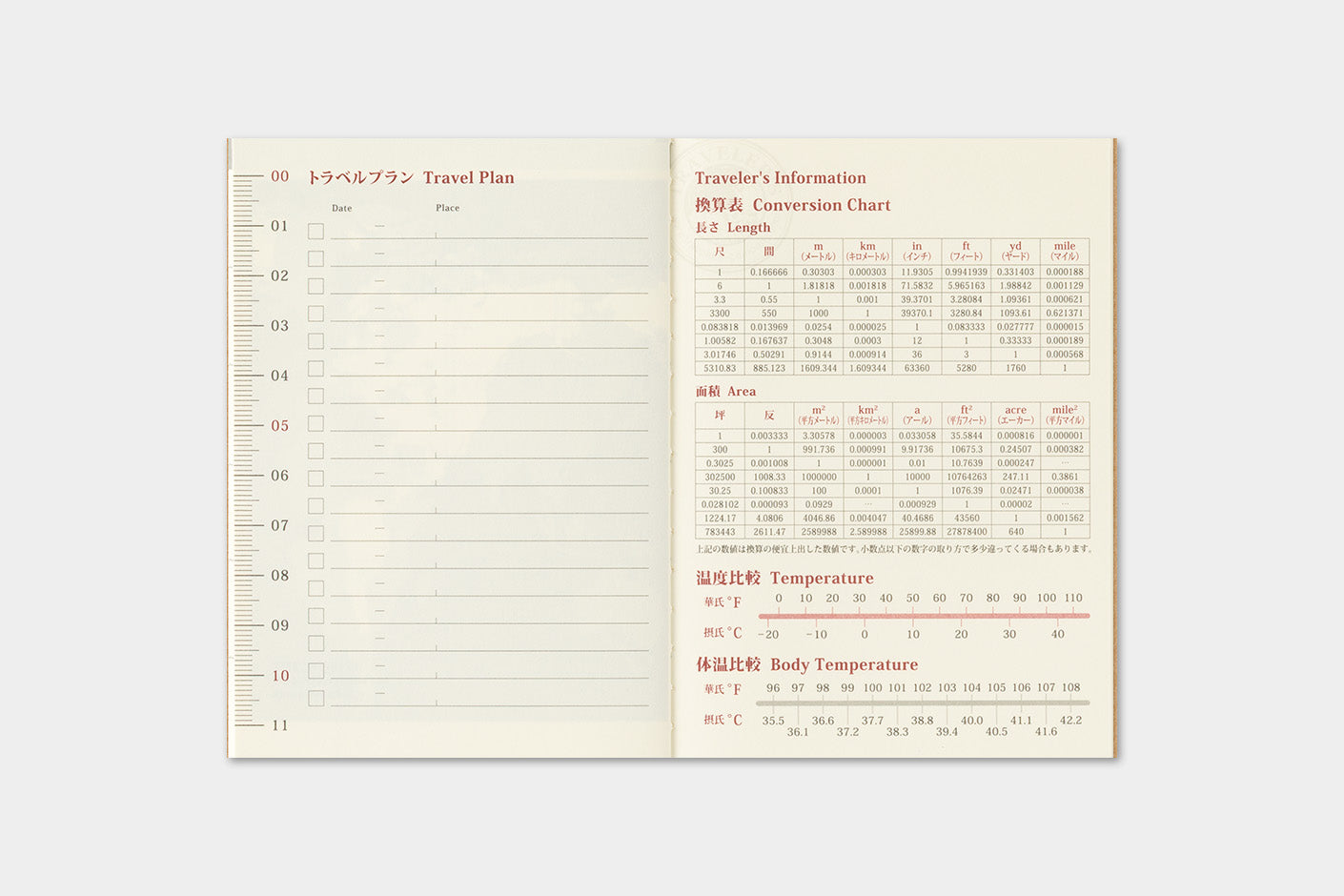 Traveler's Notebook 2027 Monthly Diary Passport Size