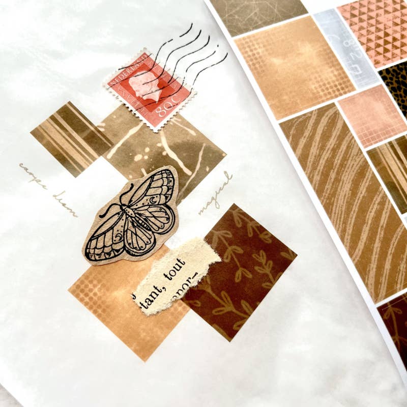 Nikki Dotti Sticker Set Pattern 4 Sheets Set of four beautifully colored sticker sheets made of washi paper