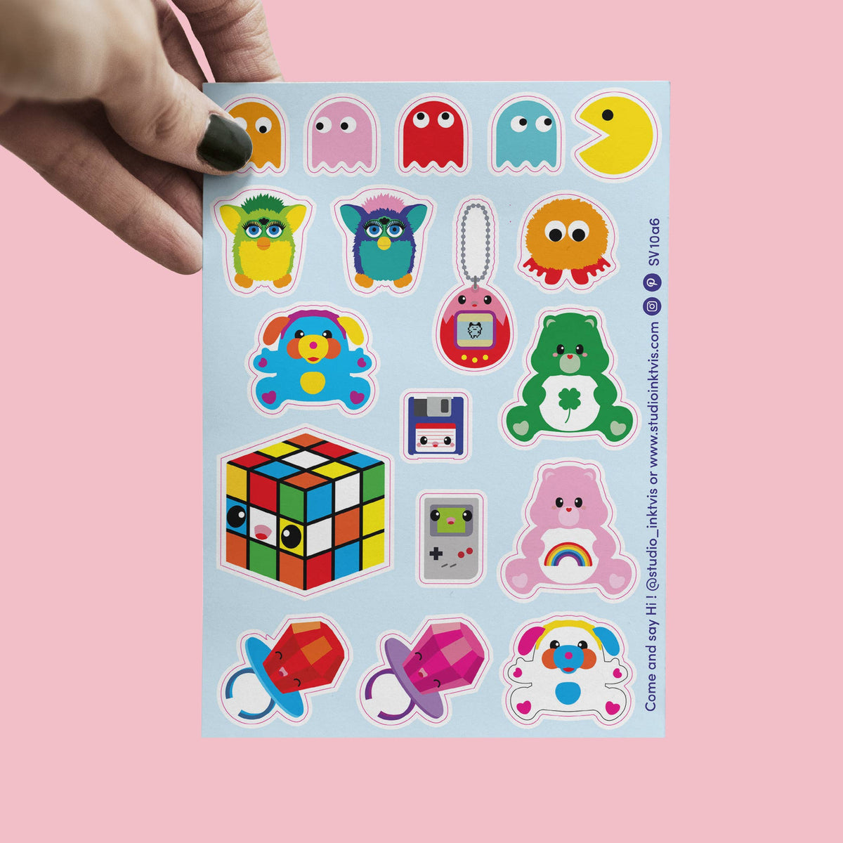 Vinyl Sticker Sheet 80s &amp; 90s
