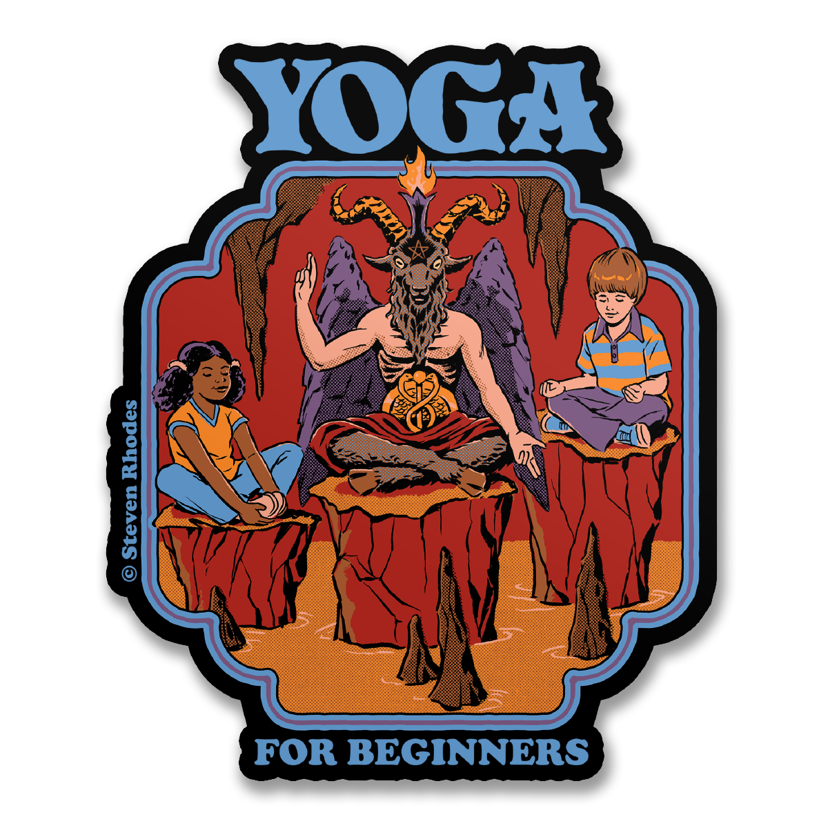 Steven Rhodes Vinyl Sticker Yoga For Beginners