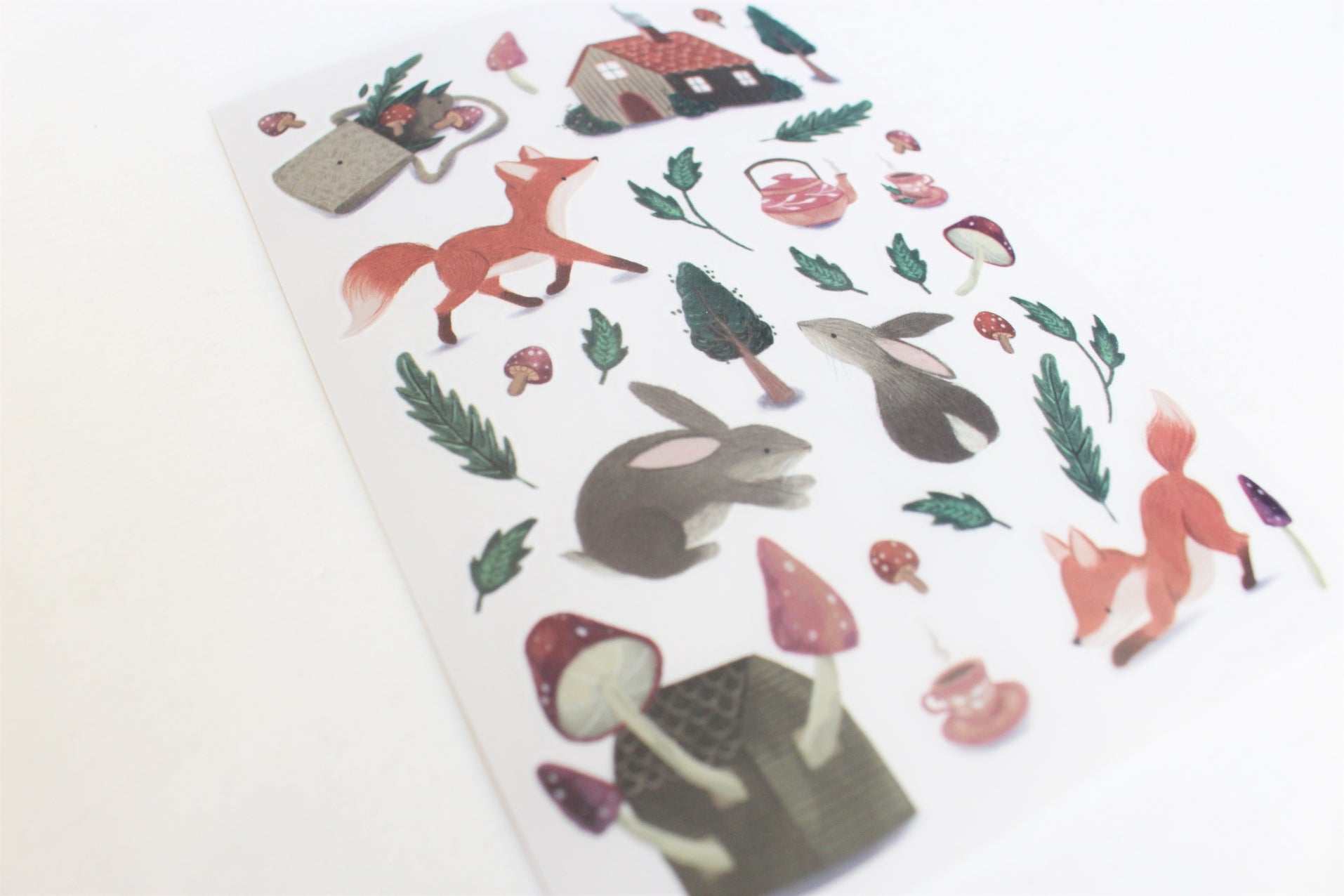 Nikki Dotti Rub on stickers -  Woodland Beautiful transfer stickers with foxes and bunnies