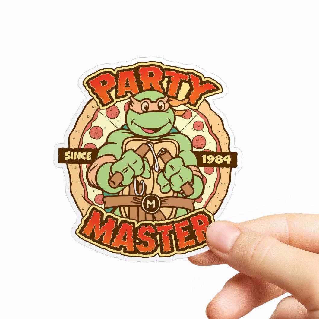 Teenage Mutant Ninja Turtles Vinyl Sticker Party Master Since 1984