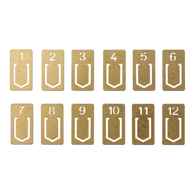 TRAVELER'S Company BRASS - Numbered Clips