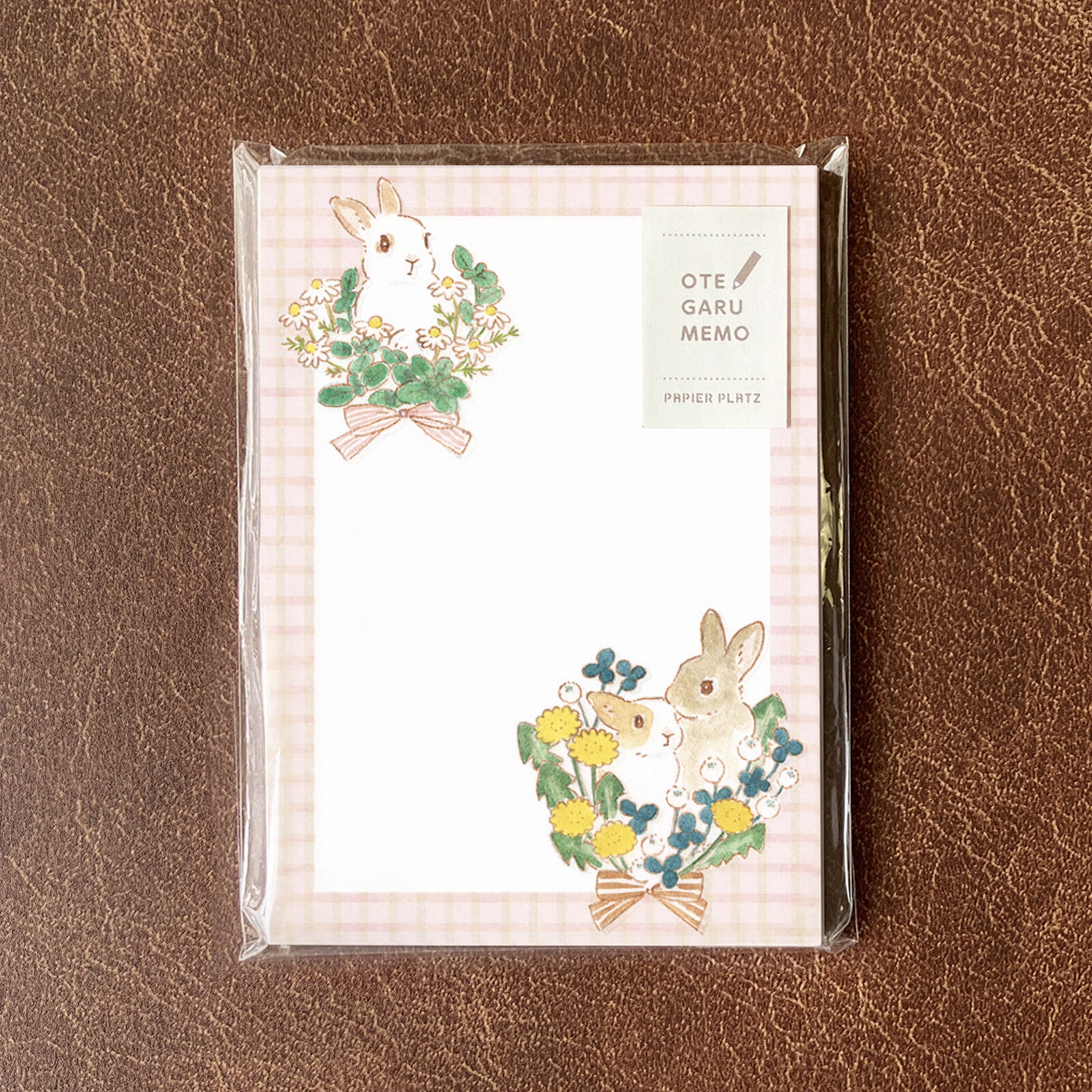 Rabbit and Wildflowers Otegaru Memo Pad