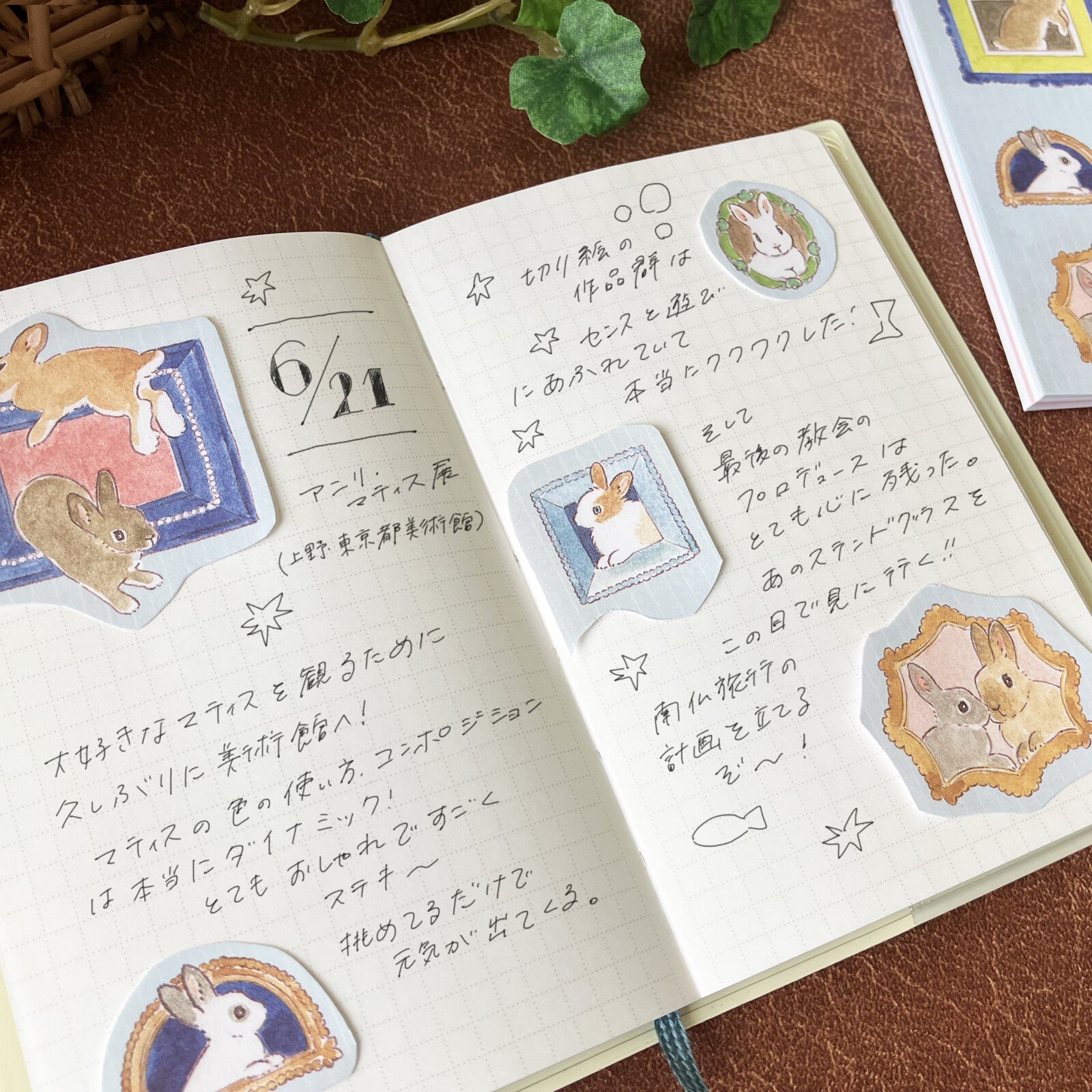 Rabbit and Mysterious Frame Otegaru Memo Pad