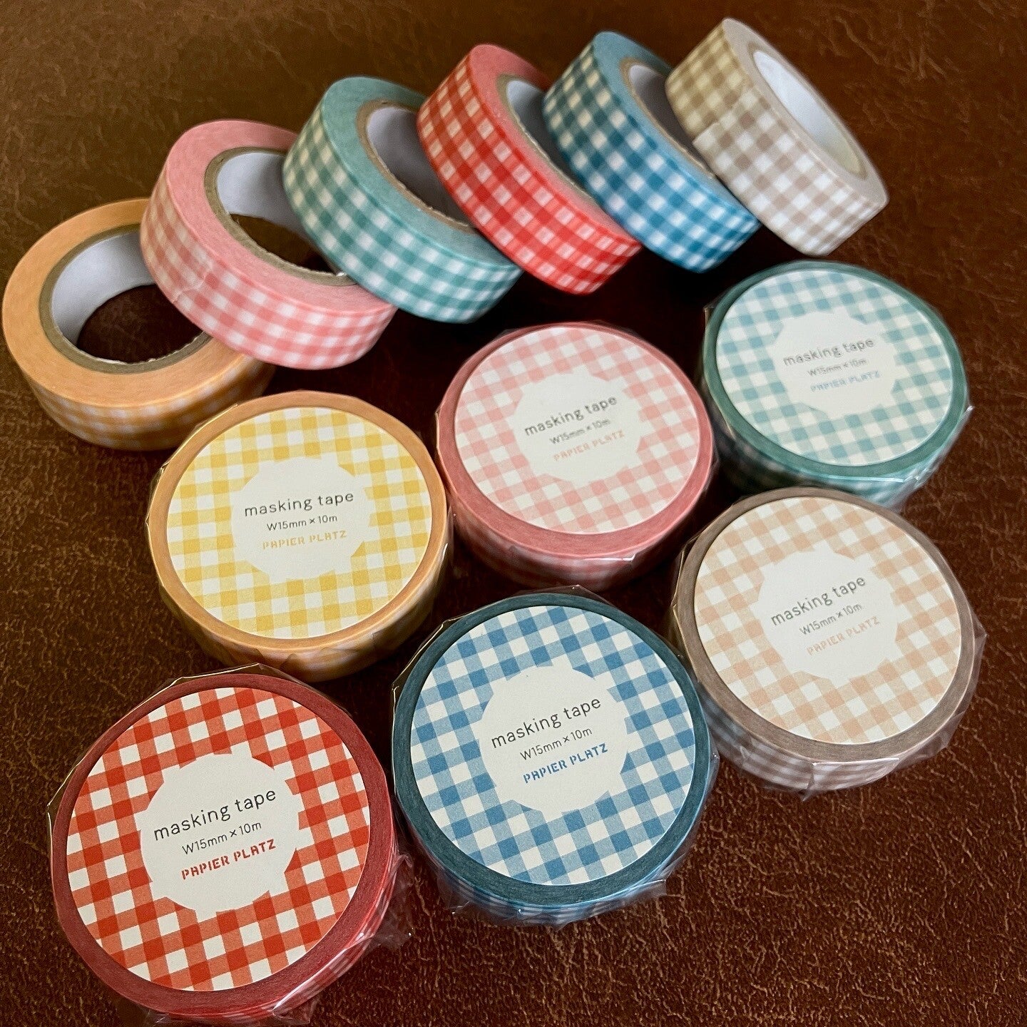 Gingham Check Aquamarine Washitape