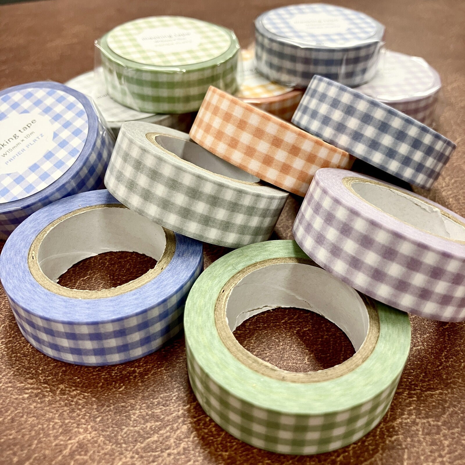 Gingham Check Light Gray Washitape