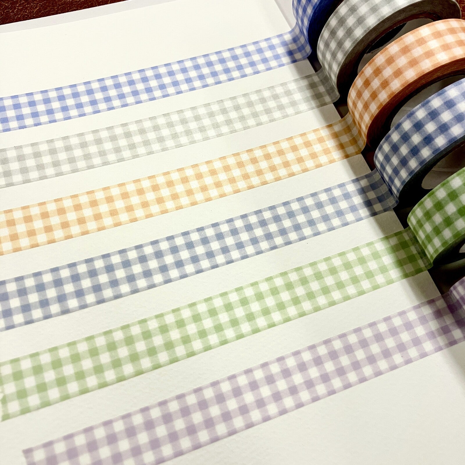 Gingham Check Light Gray Washitape