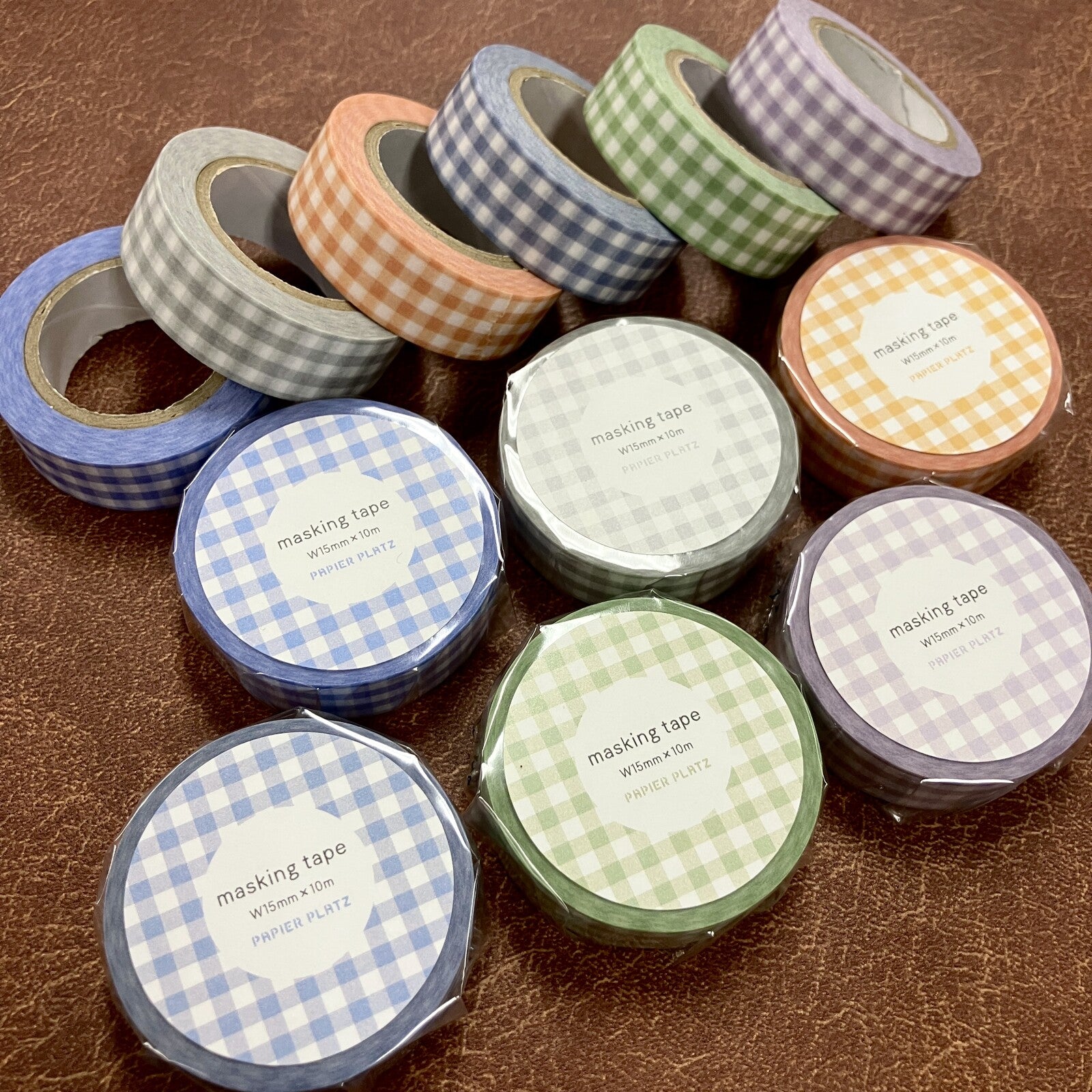 Gingham Check Baby Blue Washitape