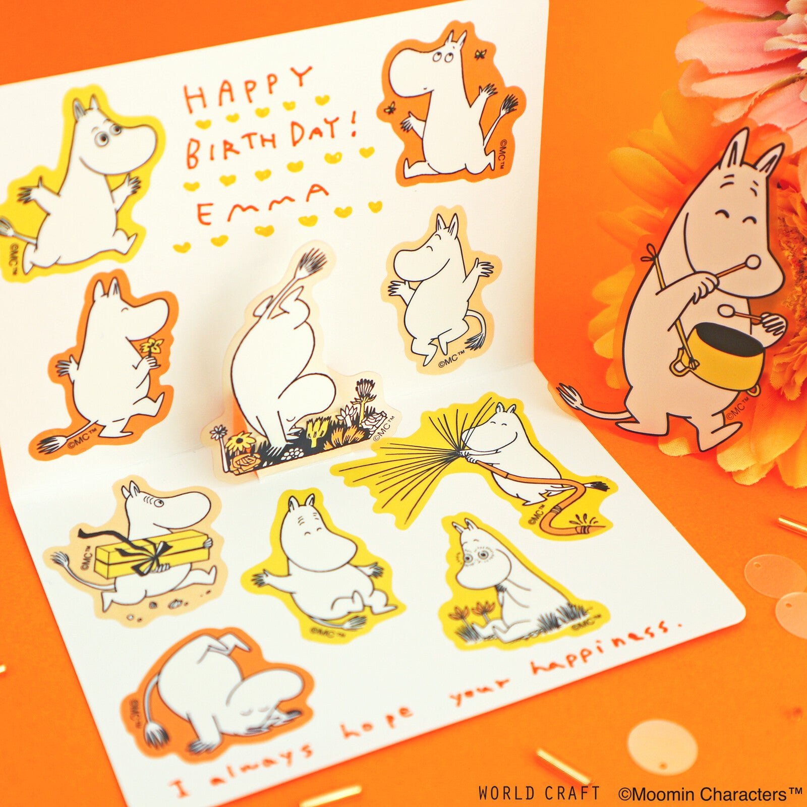 Moomin Face Flake Seal / Happy