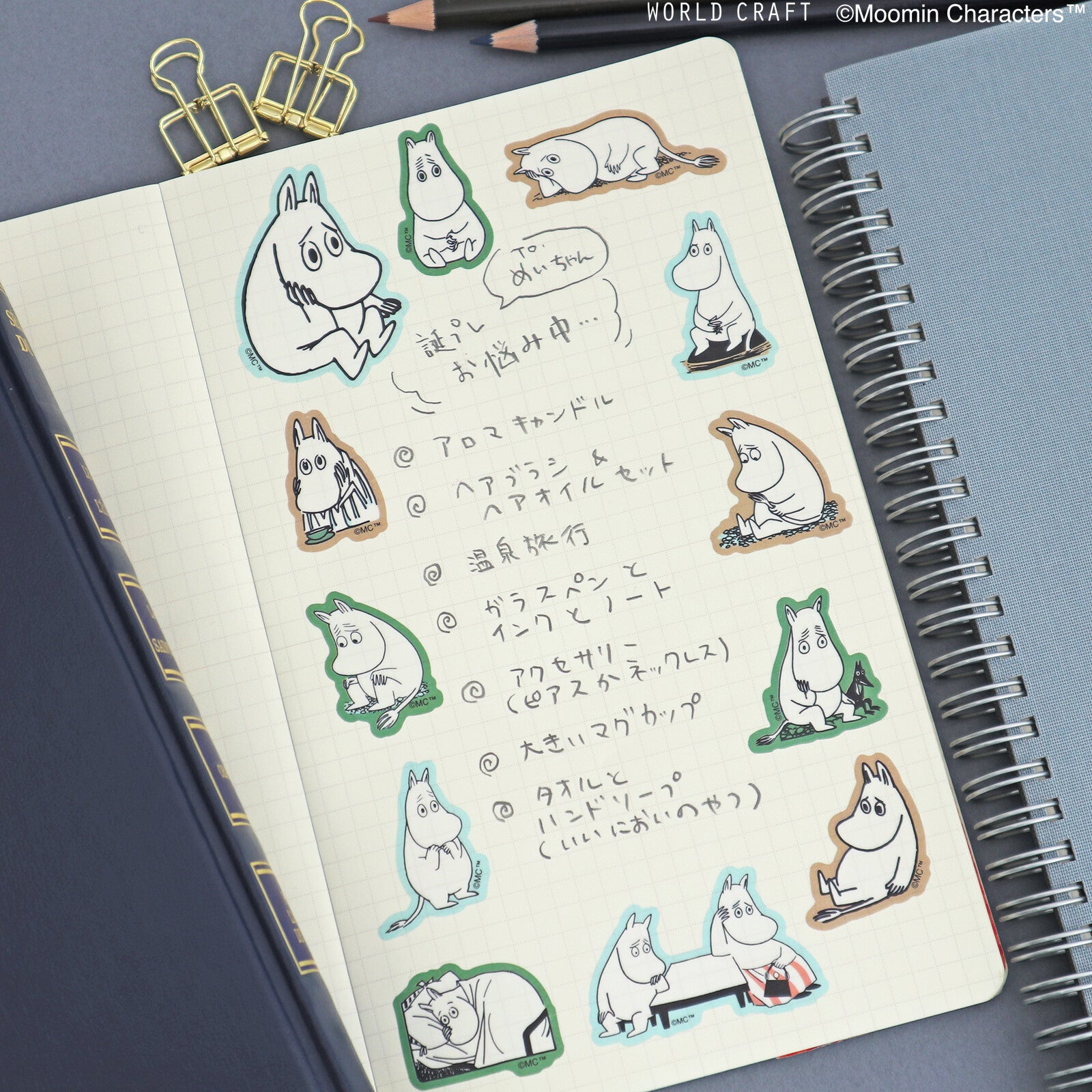 World Craft – Moomin Face Flake Seal / Thinking