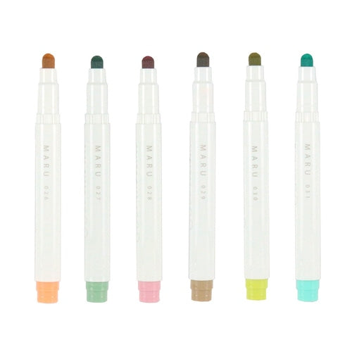 MARU Liner Dot Marker Highlighter Market 6 Color Set