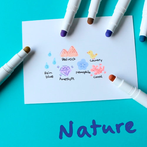 MARU Liner Dot Market Highlighter Nature 6 Color Set