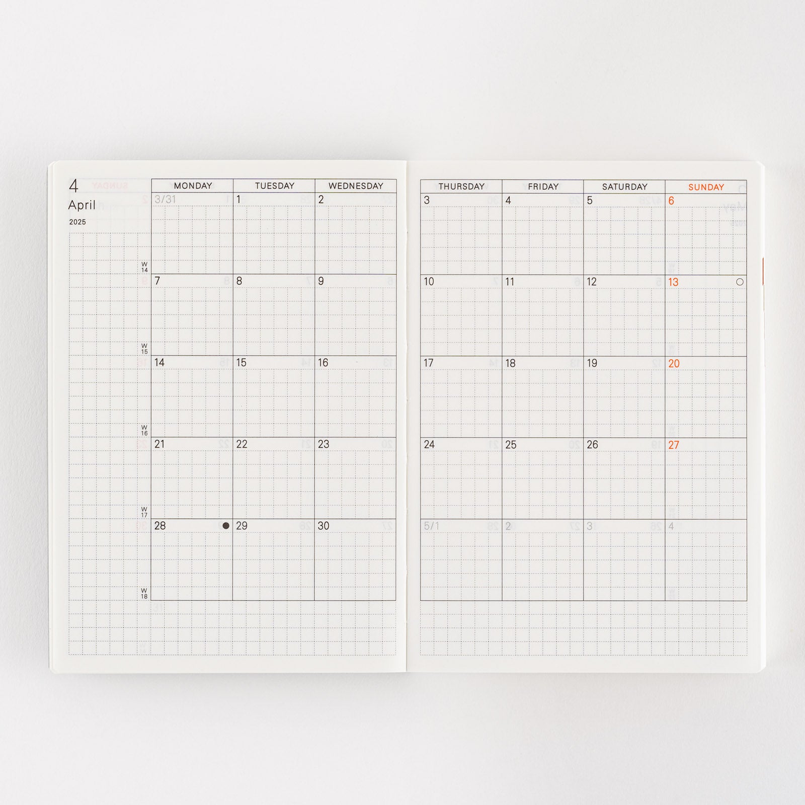 Techo A6 Planner 2025 ENG