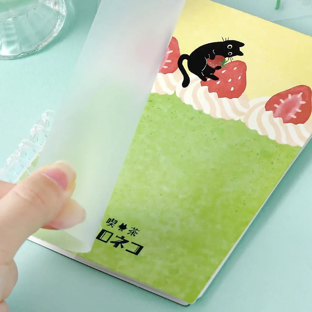 Sticker Book Black Cat and Strawberry Cake 