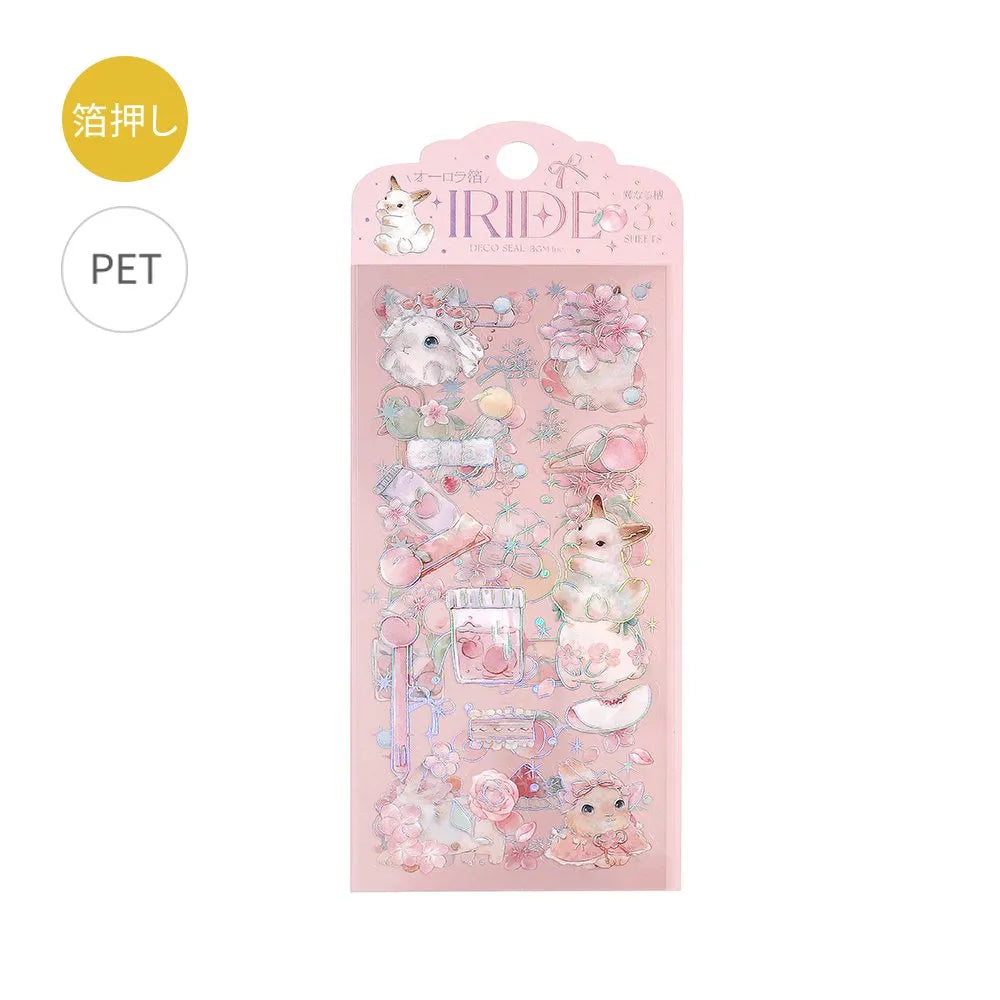 IRIDE Seal Stickers Rabbit 3 sheets