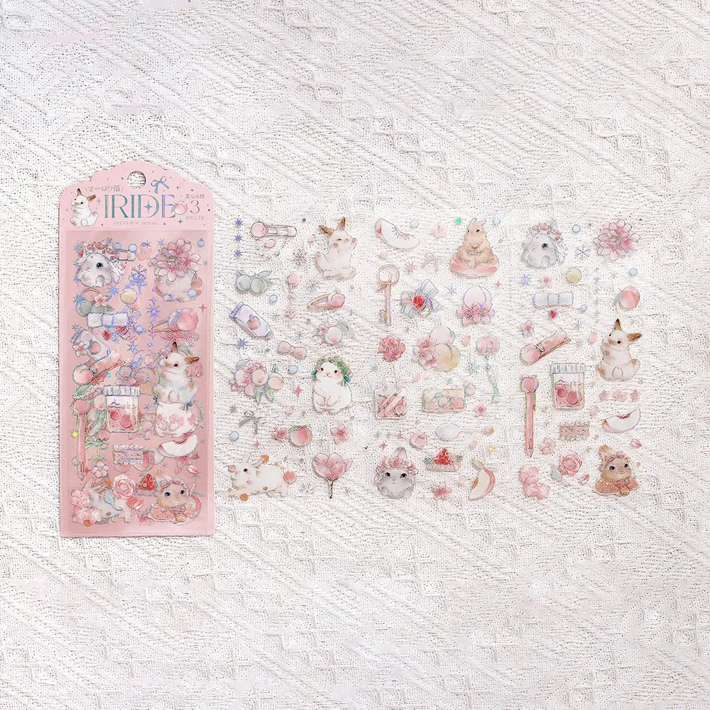 IRIDE Seal Stickers Rabbit 3 sheets