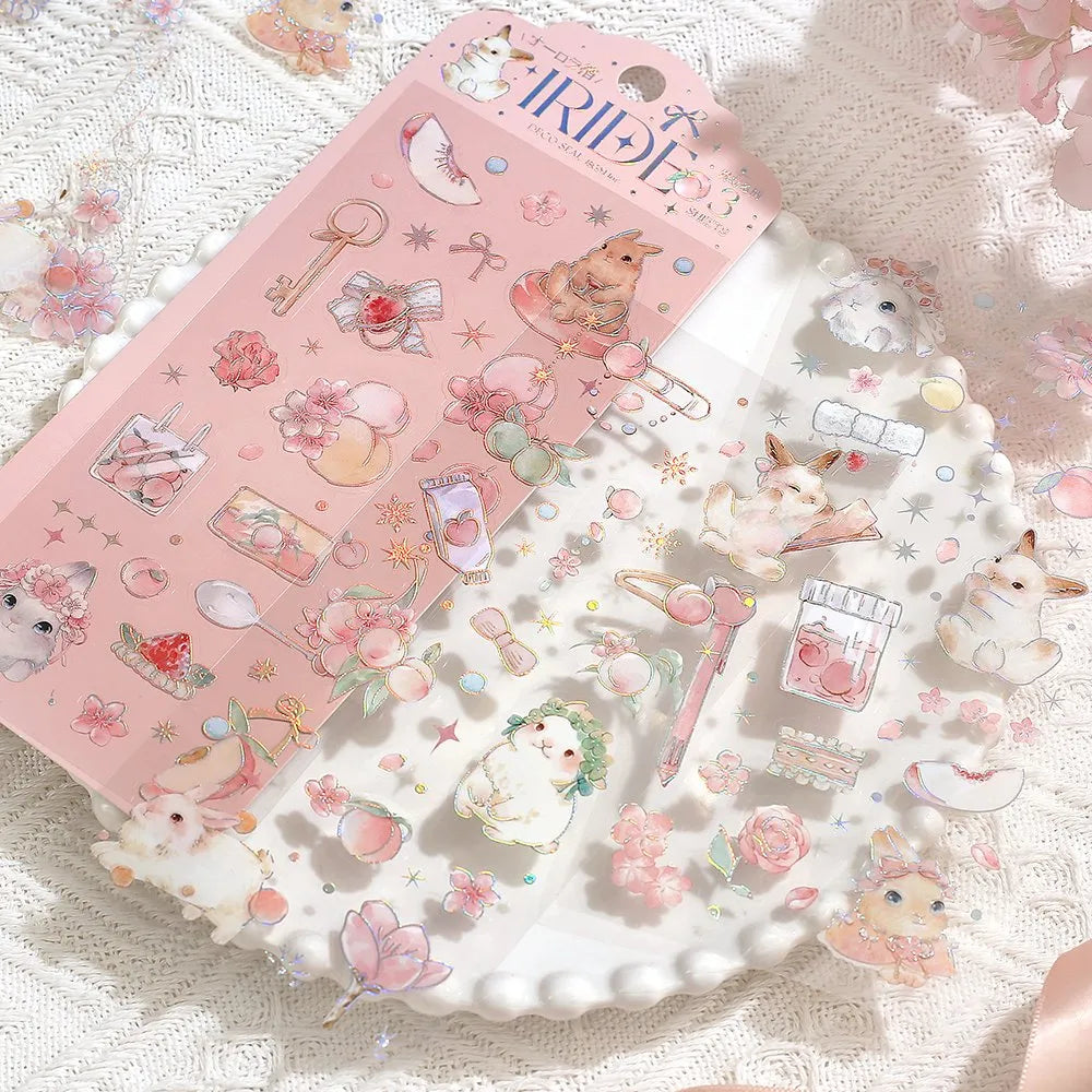 IRIDE Seal Stickers Rabbit 3 sheets