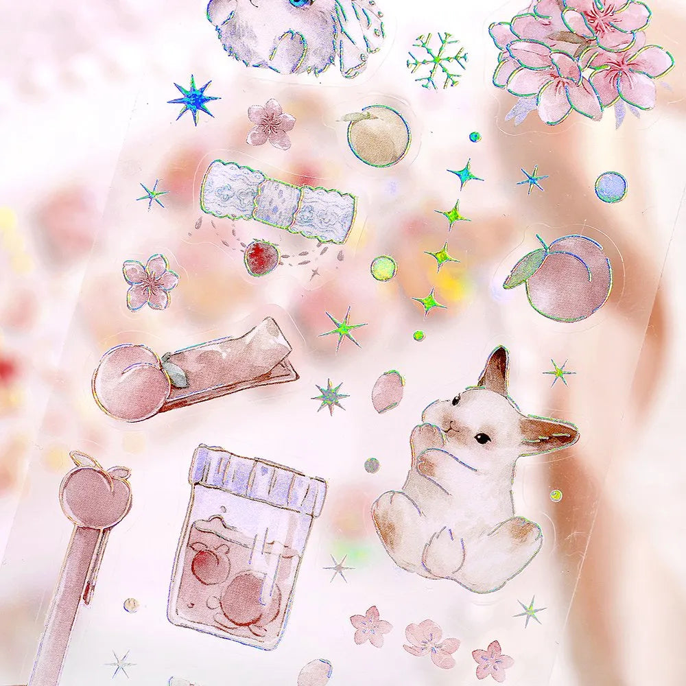 IRIDE Seal Stickers Rabbit 3 sheets