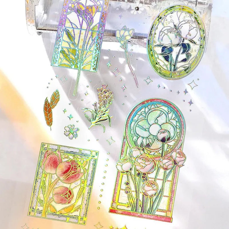 IRIDE Seal Stickers Stained Glass 3 sheets