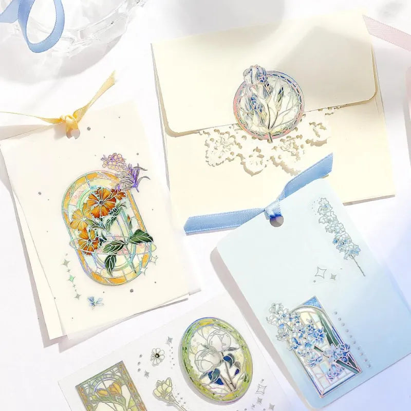 IRIDE Seal Stickers Stained Glass 3 sheets