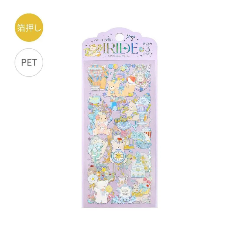 IRIDE Seal Stickers Animal Amusement Park  3 sheets