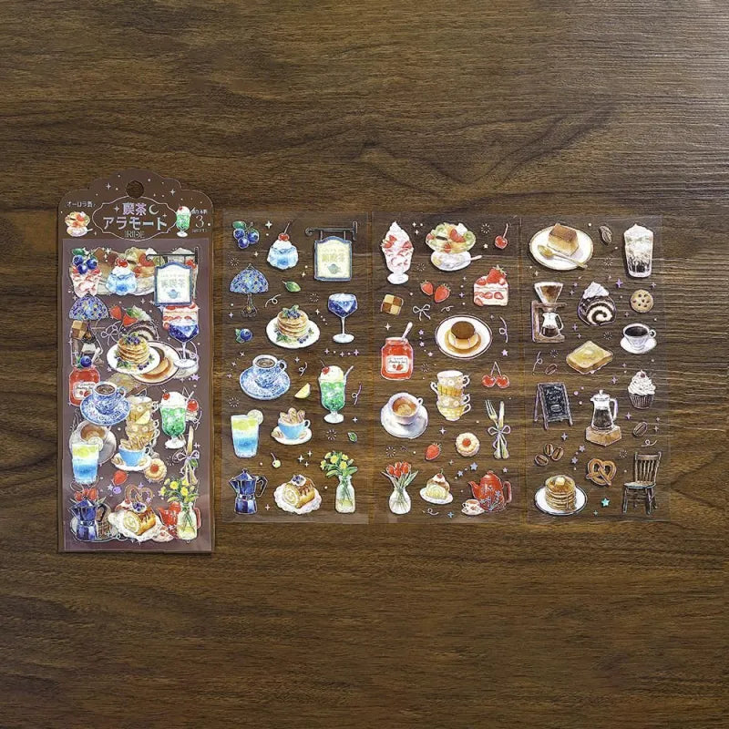 IRIDE Seal Stickers Cafe A La Mode  3 sheets