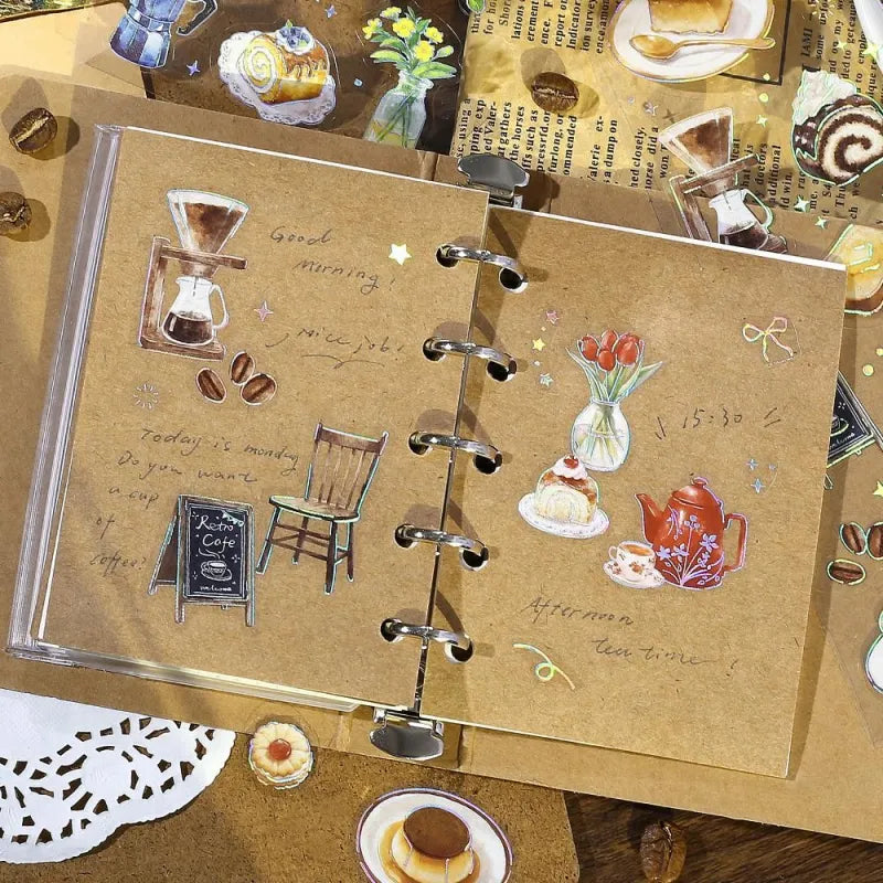 IRIDE Seal Stickers Cafe A La Mode  3 sheets