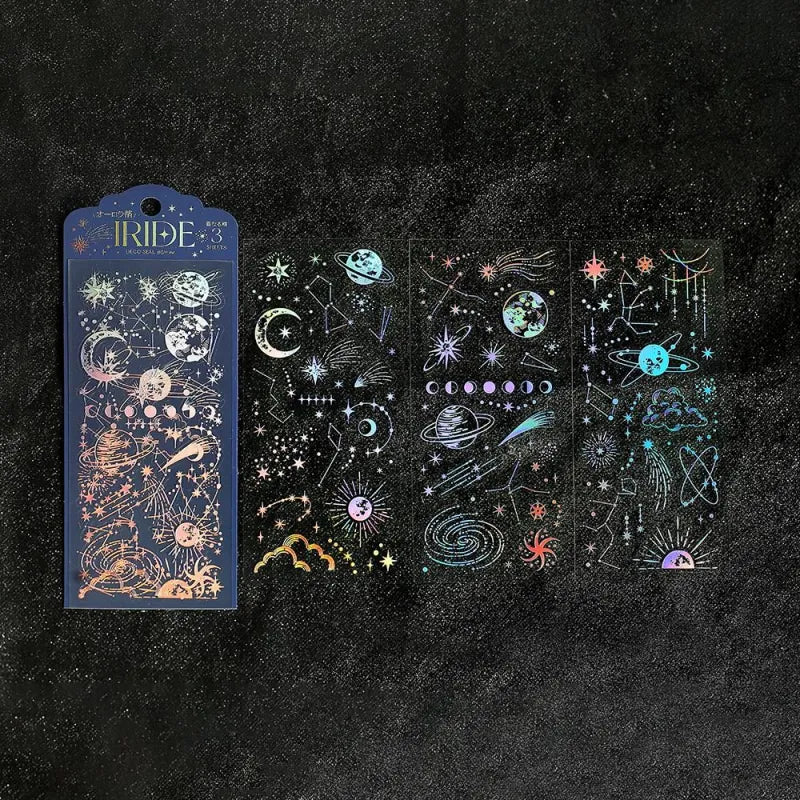 IRIDE Seal Stickers Galaxy 3 sheets
