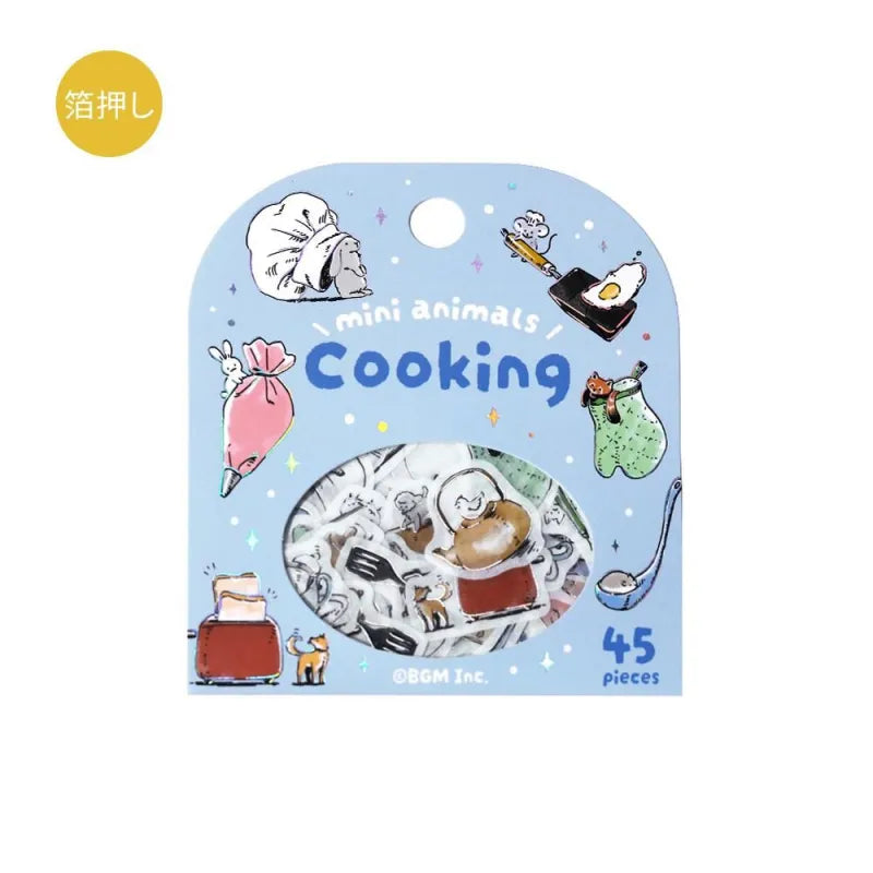 Flake Seal Stickers Mini Animals Cooking