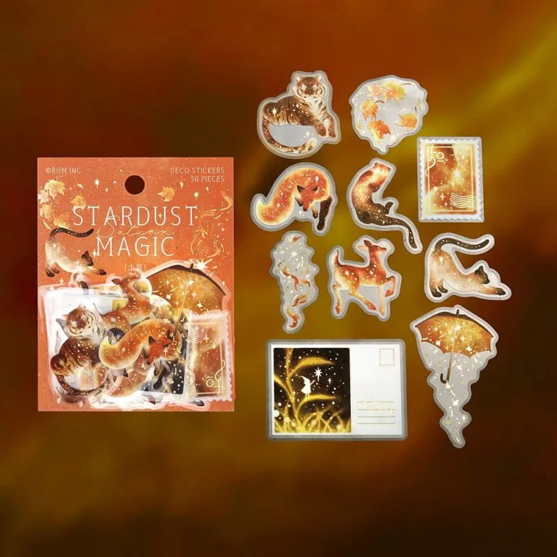PET Sticker Set Stardust Magic Saturn
