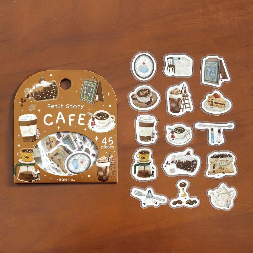 Petit Story Flake Stickers Cafe