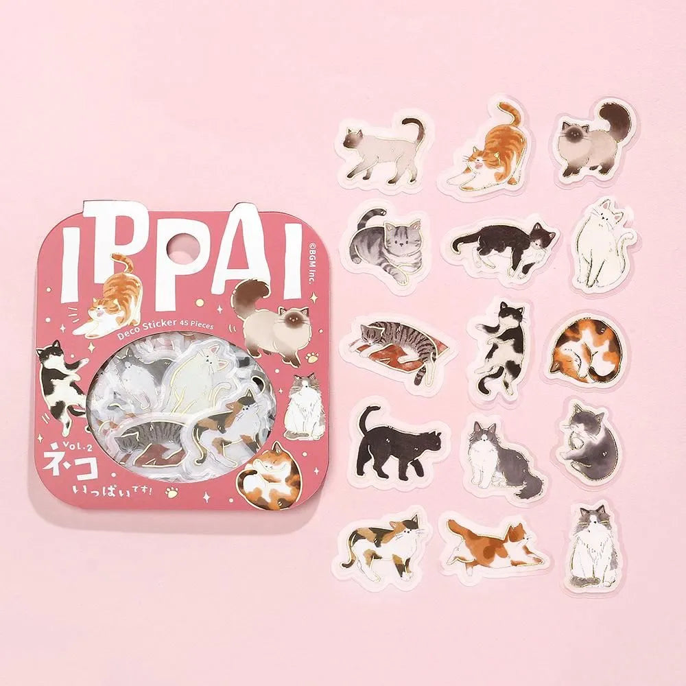 IPPAI Flake Seal Stickers Lots of Cats Vol2!