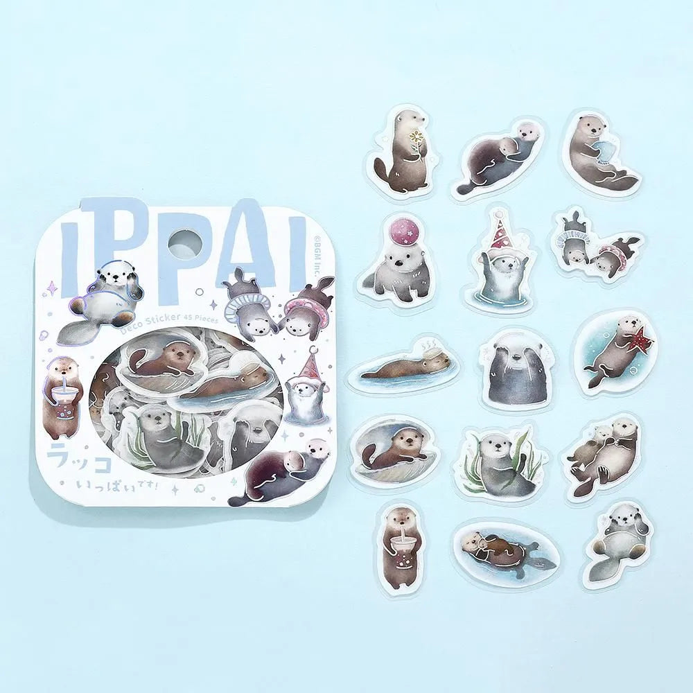 IPPAI Flake Seal Stickers Lots of Otters!