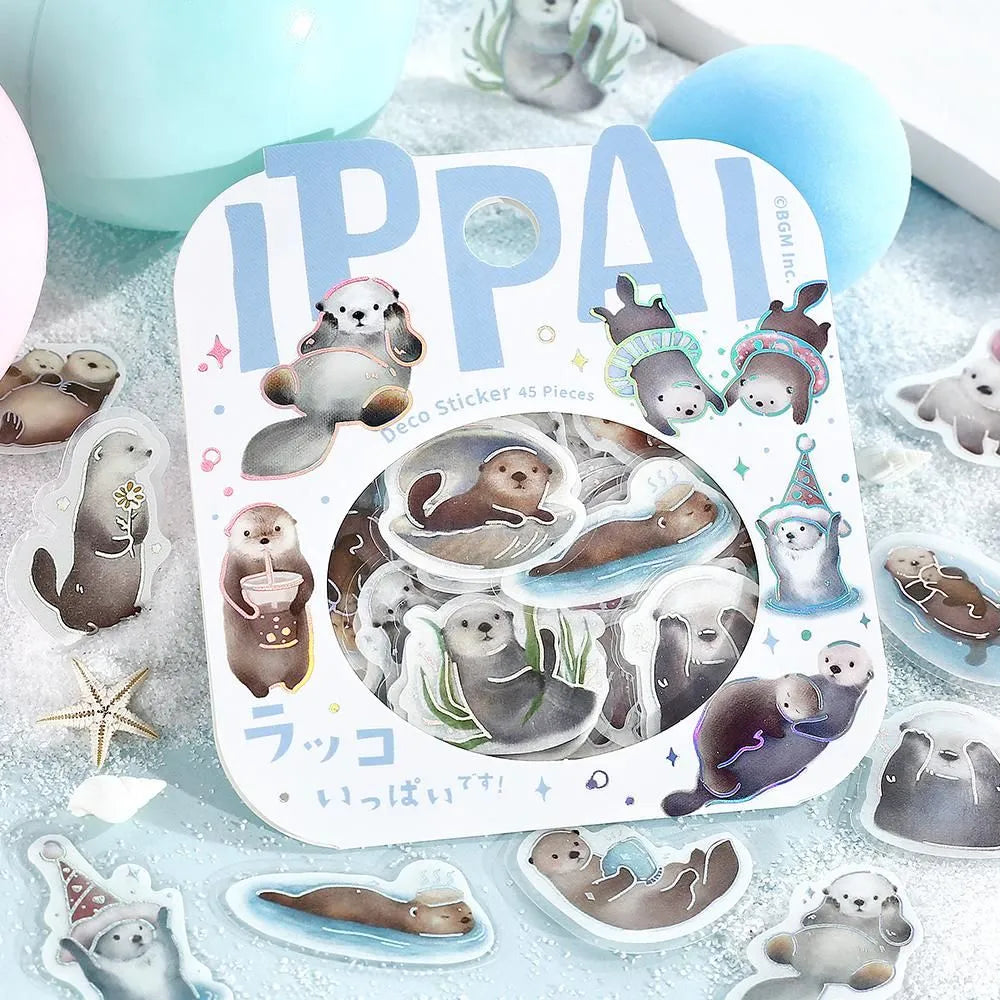 IPPAI Flake Seal Stickers Lots of Otters!